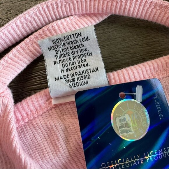 OSU NWT Pink Ribbed Strappy Tank Top Medium M - Picture 5 of 7